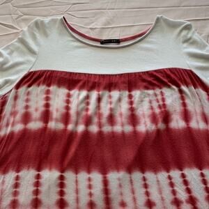 Papermoon Women’s Maroon Short Sleeve Tie Dye T-Shirt